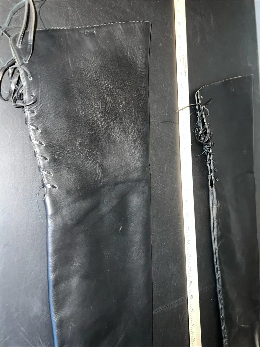 Women’s Over-the-Knee Black Leather Boots RENBOOTS